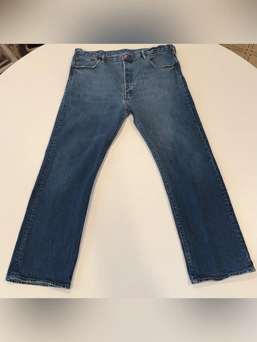 Levi's 501 Jeans Men 40x30 Blue Straight Leg Button Fly Red Tab Denim